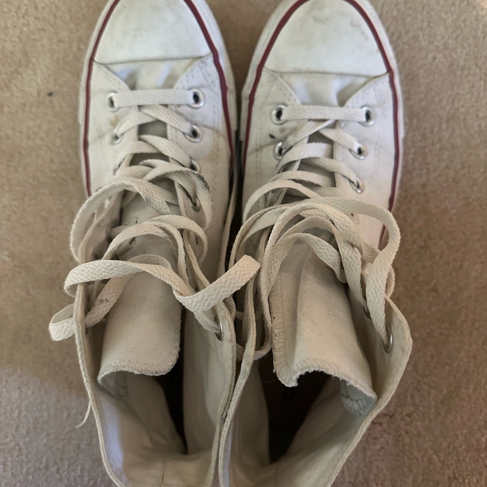 Converse White High-Top Athletic Shoes